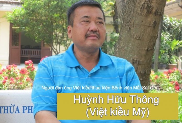 Người đàn ông Việt kiều thua kiện Bệnh viện Mắt Sài Gòn